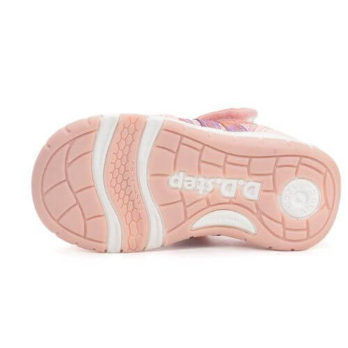 Pantofi decupati copii fete din textil DD Step, Roz - F065-61331F [7]
