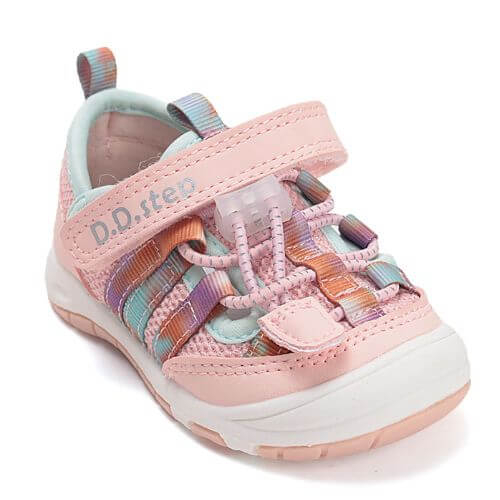 Pantofi decupati copii fete din textil DD Step, Roz - F065-61331F [4]