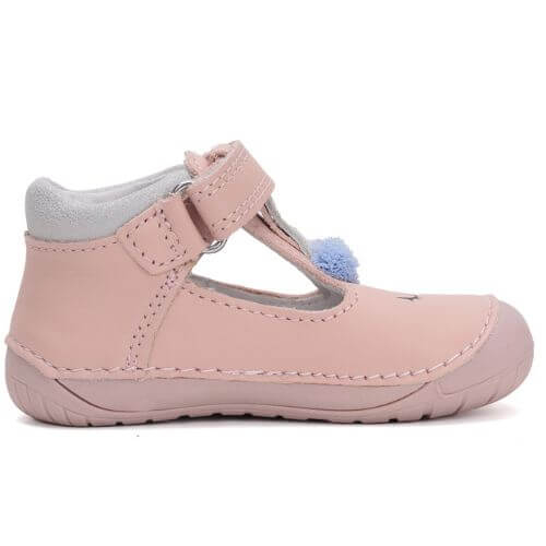 Pantofi decupati copii fete din piele DD Step, Roz - H070-51968 [3]