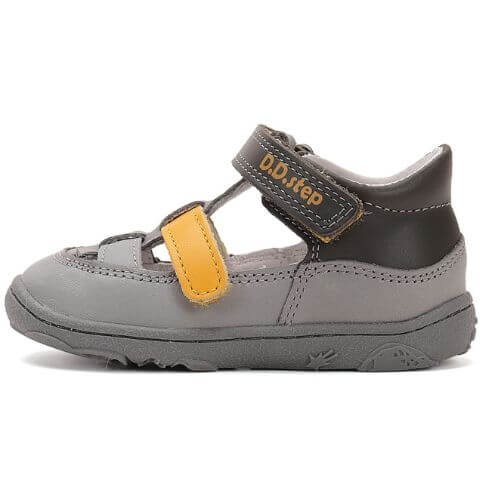 Pantofi decupati copii baieti din piele DD Step, Gri - H077-51332 [2]