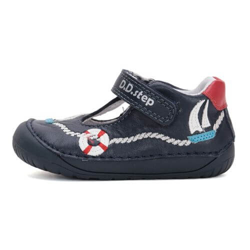 Pantofi decupati copii baieti din piele DD Step, Albastru - H070-51434 [2]