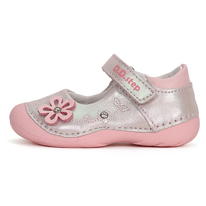 Pantofi copii fete din piele DD Step, Argintiu - H015-41298 [3]