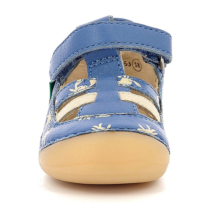 Pantofi copii baieti din piele Kickers, Albastru-961062-10-53 [3]