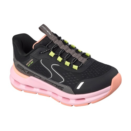 Pantofi fete Skechers Glide Step Slip-ins, Negru/Roz - 303654L-BKMT [3]