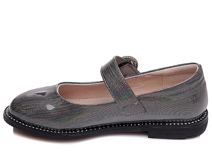 Pantofi copii fete din piele Weestep, Argintiu - R910064549 TH [2]