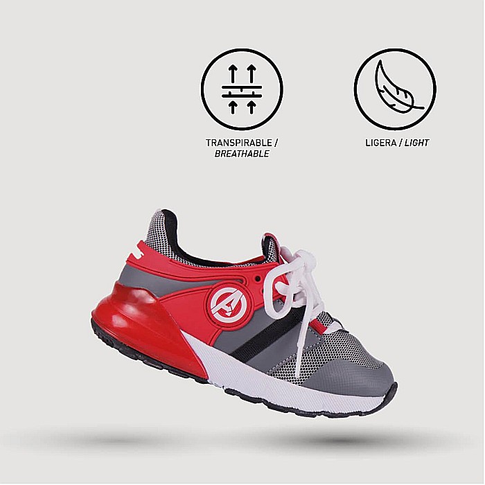 Pantofi copii baieti Avengers din textil Cerda, Gri - 2300004691 [4]