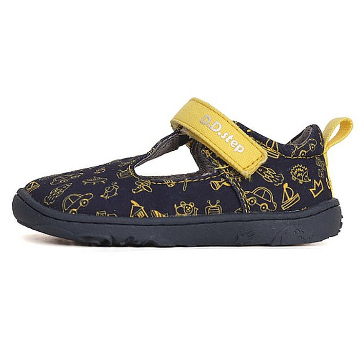 Pantofi copii baieti Barefoot din canvas DD Step, Albastru - C077-41418B [2]