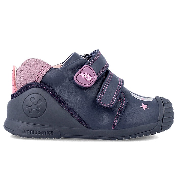 Pantofi copii fete din piele Biomecanics, Albastru - 231105-A [3]