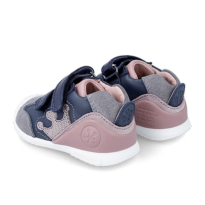 Pantofi copii fete din piele Biomecanics, Albastru - 231111-A [4]