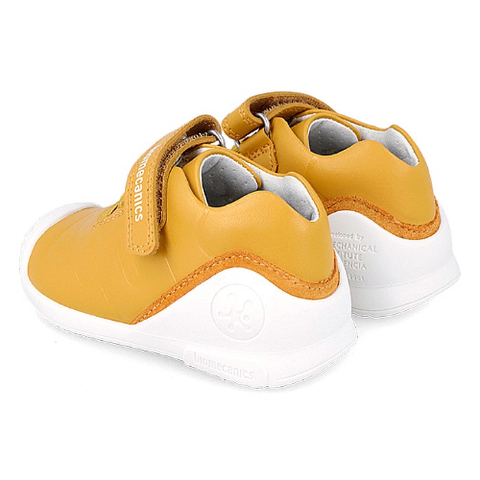 Pantofi copii baieti din piele Biomecanics, Galben - 242115-B [4]