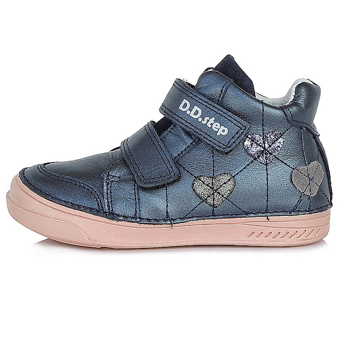 Pantofi copii fete din piele DD Step, Albastru - A040-81 [2]