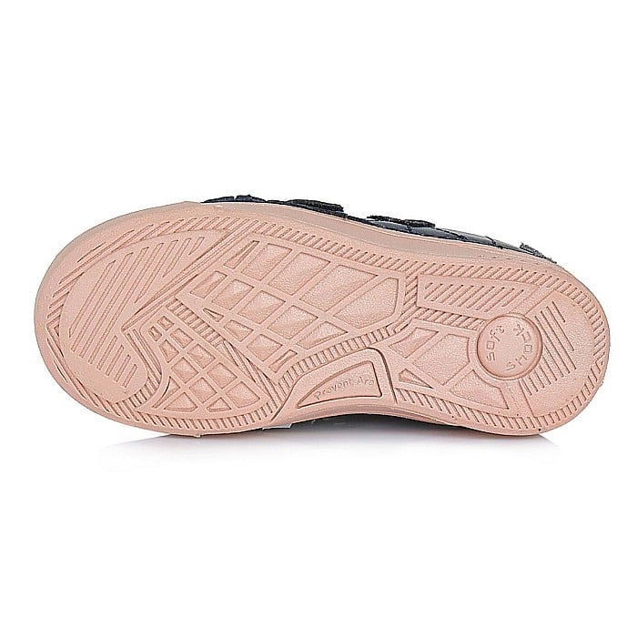 Pantofi copii fete din piele DD Step, Albastru - A040-81 [6]