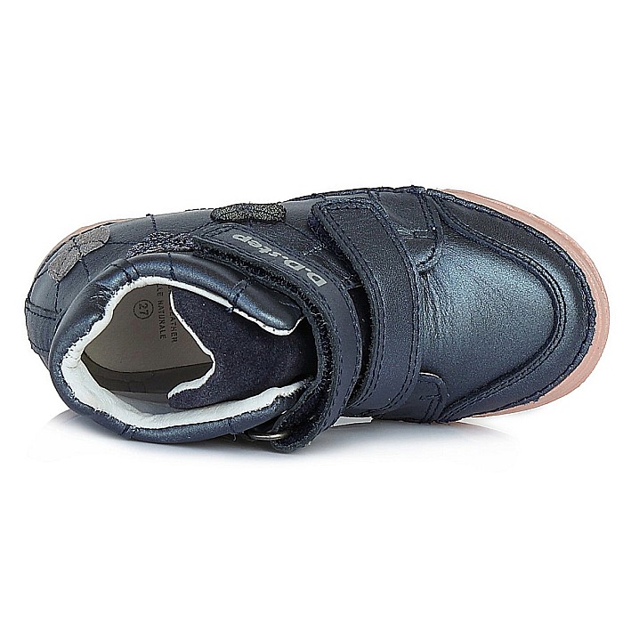 Pantofi copii fete din piele DD Step, Albastru - A040-81 [5]