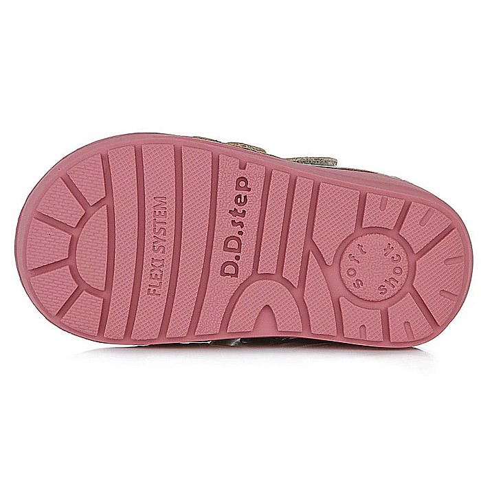 Pantofi copii fete din piele DD Step, Argintiu - A071-310 [6]