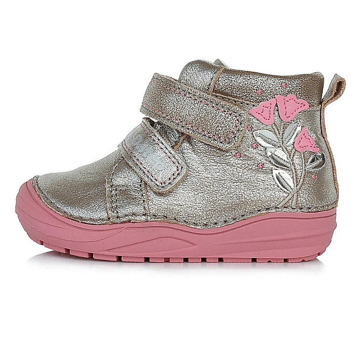 Pantofi copii fete din piele DD Step, Argintiu - A071-310 [2]