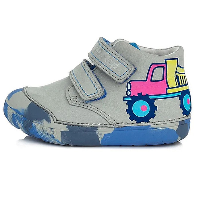 Pantofi copii baieti din piele DD Step, Gri - S066-317 [4]
