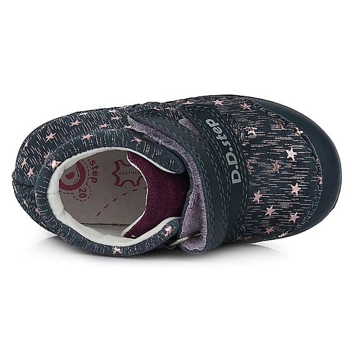 Pantofi copii fete din piele DD Step, Albastru - S066-386A [4]