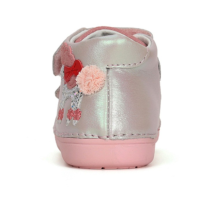 Pantofi copii fete din piele DD Step, Argintiu - S066-41382B [5]