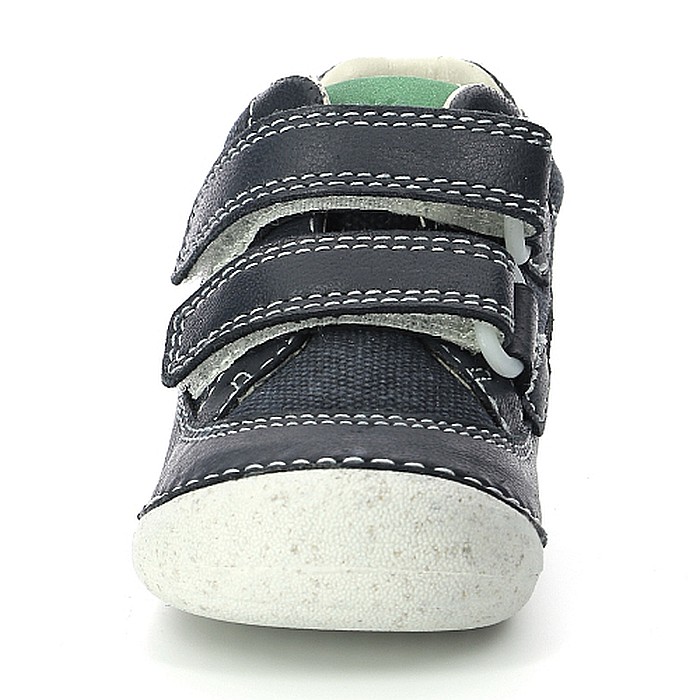 Pantofi copii baieti din piele Kickers, Negru-894560-10-101 [3]