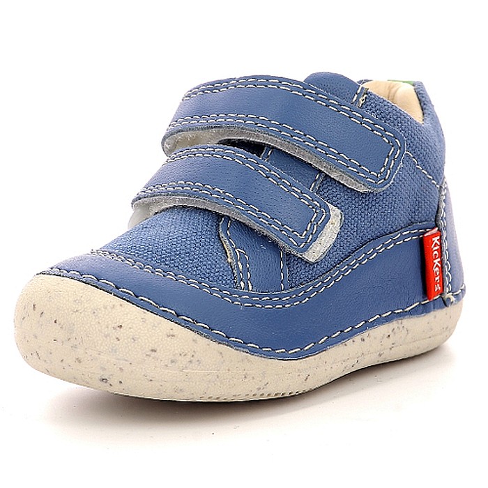 Pantofi copii baieti din piele Kickers, Albastru-894560-10-52 [3]