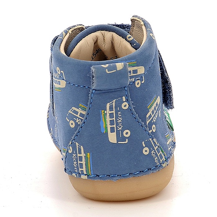Pantofi copii baieti din piele Kickers, Albastru-961540-10-53 [5]