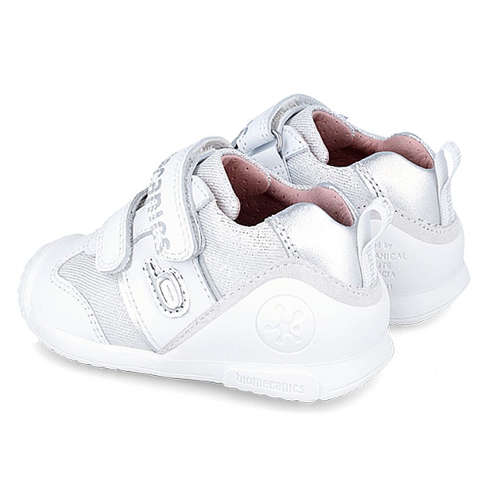 Pantofi copii fete din piele Biomecanics, Alb - 242113-B [3]