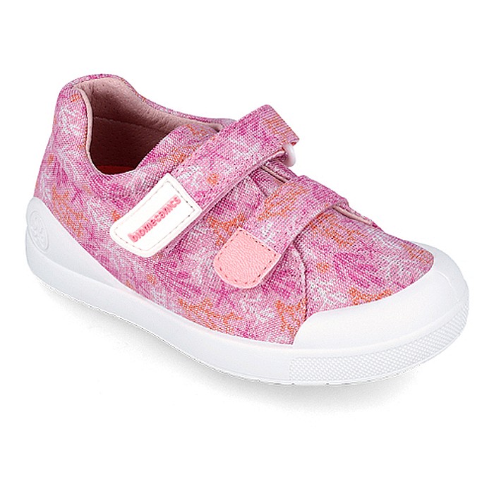 Pantofi copii fete din textil Biomecanics, Roz -  242293-A [3]