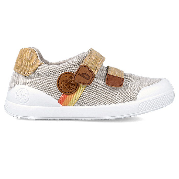 Pantofi copii baieti din textil Biomecanics, Bej - 242297-B [2]