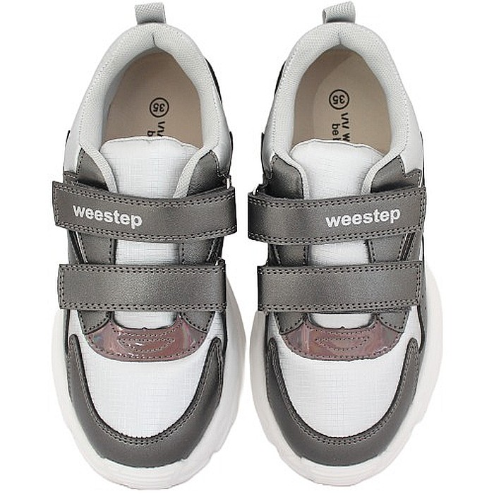 Pantofi copii fete din piele Weestep, Argintiu - R121264676 TH [6]