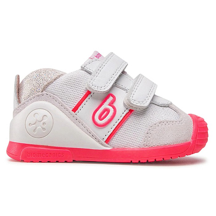 Pantofi copii fete din textil Biomecanics, Alb - 222126-C [2]