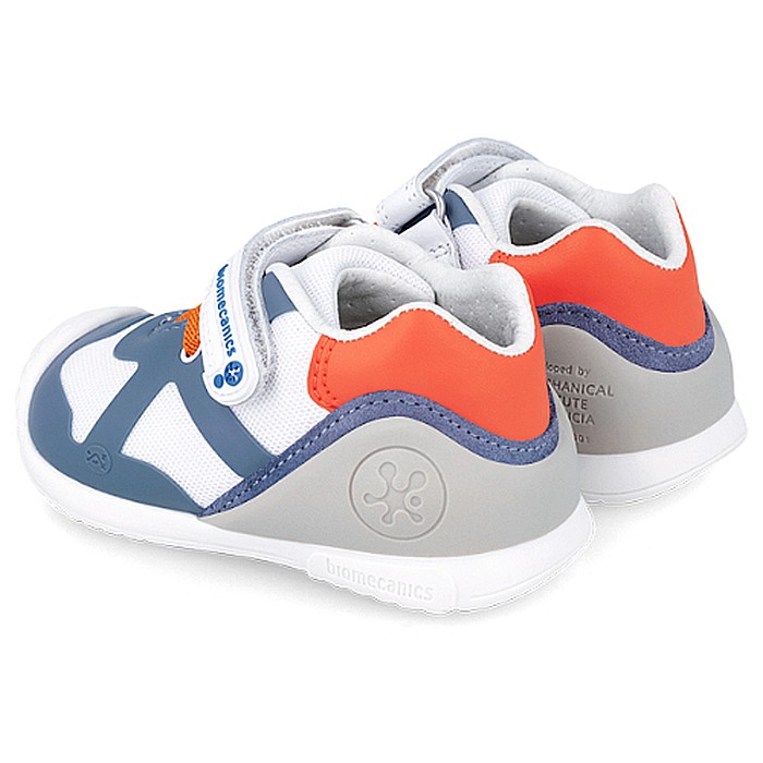 Pantofi copii baieti din textil Biomecanics, Alb - 242151-A [4]