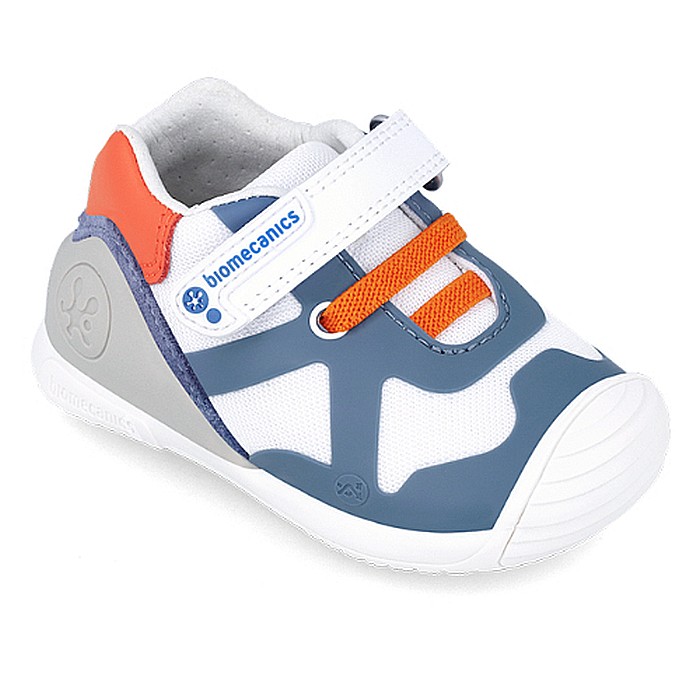 Pantofi copii baieti din textil Biomecanics, Alb - 242151-A [3]