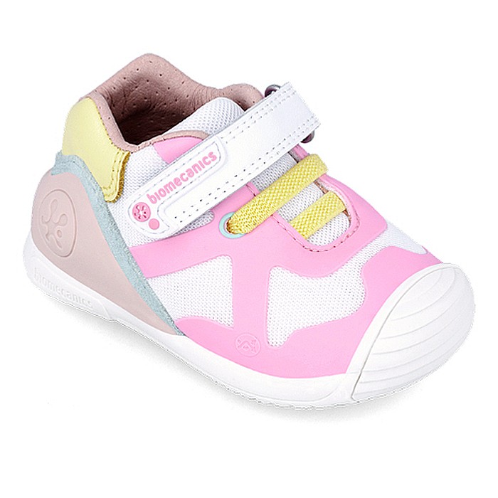 Pantofi copii fete din textil Biomecanics, Roz - 242151-B [3]
