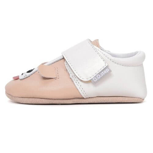 Pantofiori de interior copii baieti din piele DD Step, Crem - K1596-61565 [4]