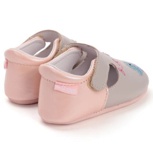 Pantofiori de interior copii fete din piele DD Step, Gri - K1596-52414 [5]