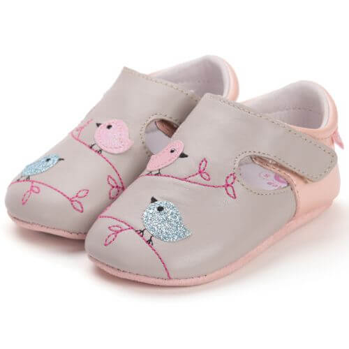 Pantofiori de interior copii fete din piele DD Step, Gri - K1596-52414 [3]