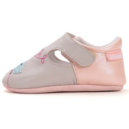 Pantofiori de interior copii fete din piele DD Step, Gri - K1596-52414 [7]