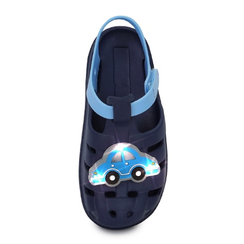 Papucei copii baieti cu LED DD Step, Albastru - J089-41199 [6]