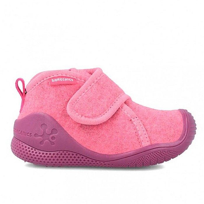 Pantofiori de interior copii fete din textil Biomecanics, Roz - 211160-D [2]