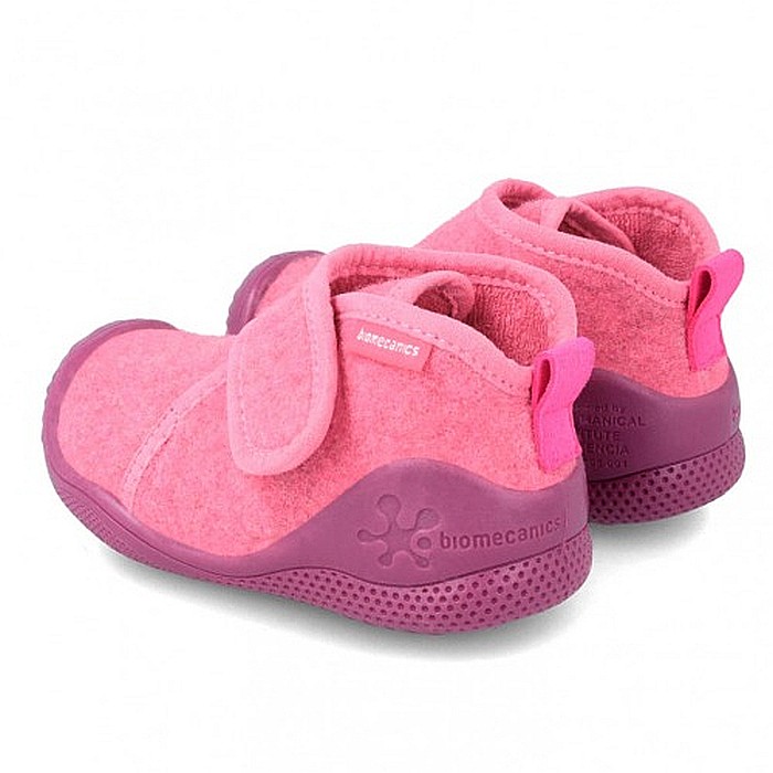 Pantofiori de interior copii fete din textil Biomecanics, Roz - 211160-D [3]