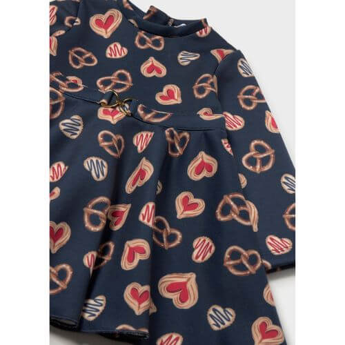 Rochie fetițe Mayoral, Bleumarin Imprimeu Inimi - 2947-035 [2]
