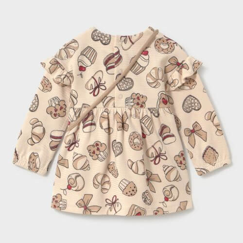 Rochie cu imprimeu și geantă fete Mayoral, Crem - 2936-090 [2]