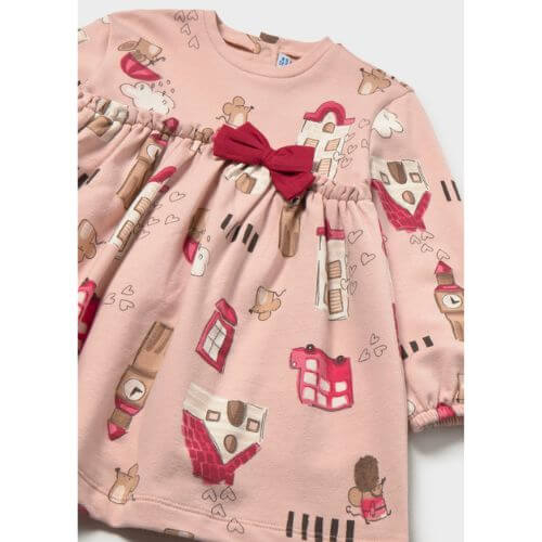 Rochie cu fundă fetițe Mayoral, Roz - 2938-010 [3]