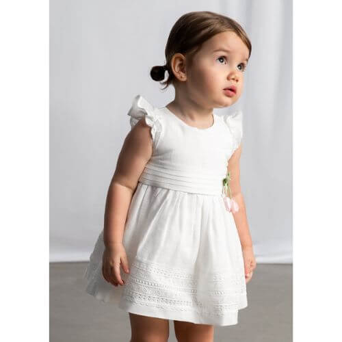 Rochie din bumbac Mayoral, Alb - 1907-042 [4]