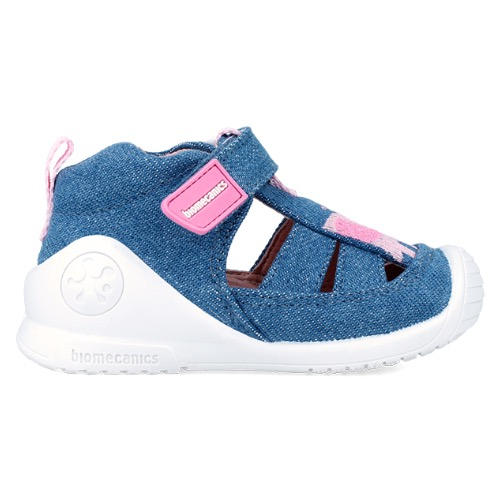 Sandale copii fete din canvas Biomecanics, Albastru - 242183-C [4]