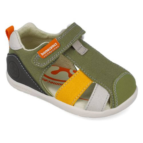 Sandale copii baieti calapod lat din textil Biomecanics, Verde - 252198-B801 [5]