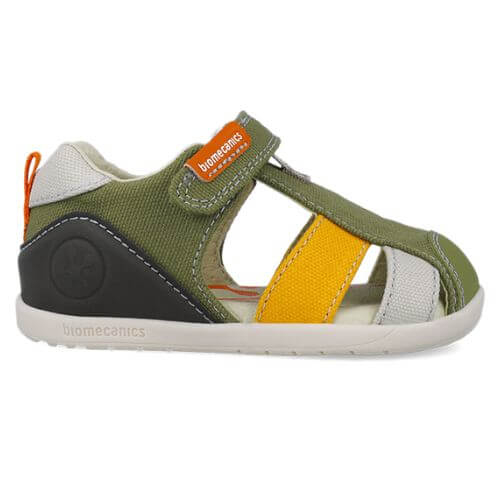 Sandale copii baieti calapod lat din textil Biomecanics, Verde - 252198-B801 [2]