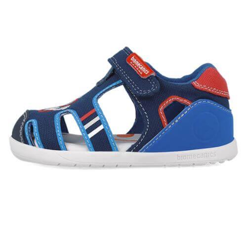 Sandale copii baieti calapod lat din textil Biomecanics, Albastru - 252199-A089 [5]