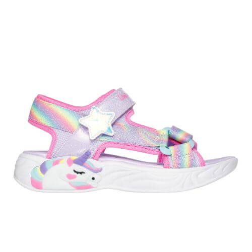 Sandale copii fete cu LED din material sintetic Skechers, Lavanda - 303107-LVMT [2]