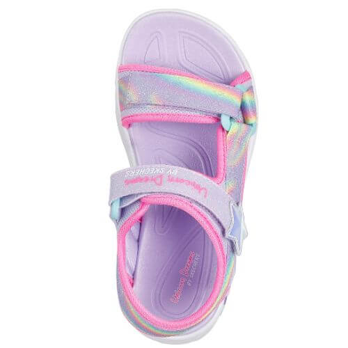 Sandale copii fete cu LED din material sintetic Skechers, Lavanda - 303107-LVMT [4]